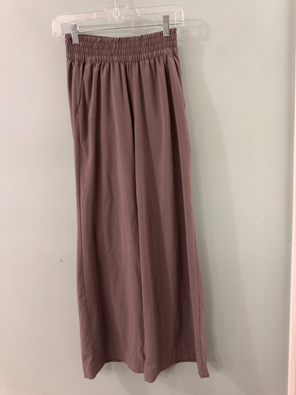 Women's Wide-Leg Elastic Waist Skirt - Mauve
